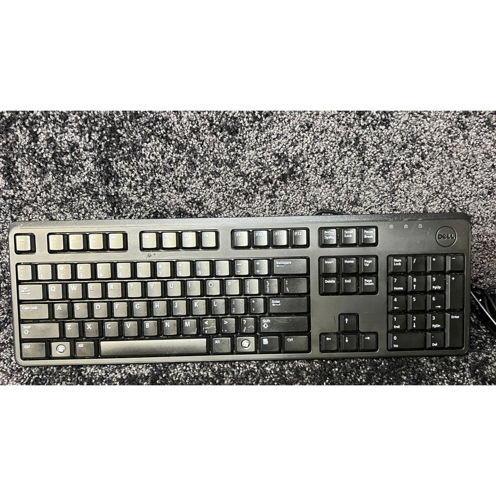 Dell Wired Keyboard KB4021 - Used Tested Working - has both feet